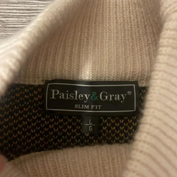 Paisley & Gray Man’s Slim Fit Large Aspen Sweater Wool Blend - Picture 3 of 7